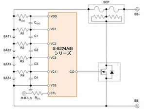 SIIセミコン、2～4セル用リチウムイオン電池セカンドプロテクトICを発売