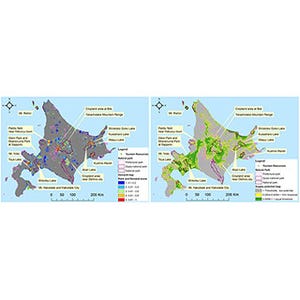 北大、SNSに投稿された写真から北海道の景観価値を評価する手法を開発