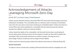 RTFファイルにゼロデイ攻撃を受ける脆弱性 - FireEye blog