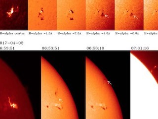 京大、飛騨天文台の新装置で「太陽フィラメント」高速噴出現象の観測に成功