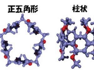 金沢大、ガス分子のサイズ/形状を色の変化で見分けられる空間材料を開発