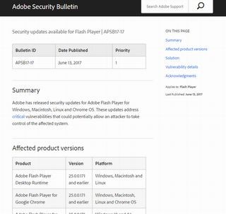 Adobe Flash Player、最新版がリリース - 9件の脆弱性を修正