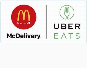 マクドナルド、「UberEATS」導入 - 1品から公園への配達にも対応