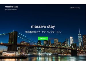 人工知能で宿泊価格の最適化を図り、稼働率向上を図る「massive stay」