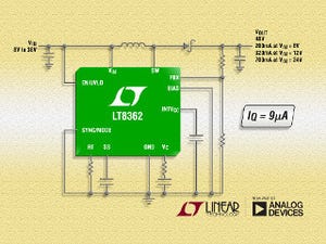 ADI、2A 60Vのスイッチ内蔵昇圧DC/DCコンバータを発表