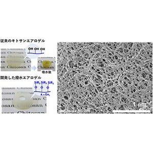 産総研、撥水性・光透過性・柔軟性を兼ね備えた超低密度の多孔体を開発