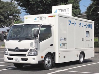 NEDO×TBM、排水油脂で発電するバイオマス発電車を開発-イベントで実証試験