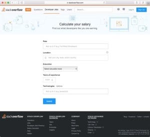 Stack Overflow、開発者の平均年収を計算できるWebページを公開