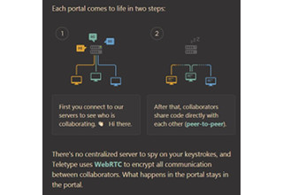 テキストエディターAtom、コードのリアルコラボ機能「Teletype for Atom」β版