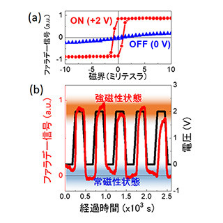 東大ら、コバルト膜の磁力を電気的にオンオフし透過光を制御することに成功