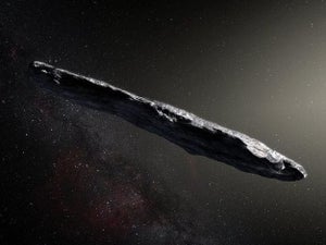 初観測された恒星間天体「オウムアムア」は葉巻型の奇妙な形状