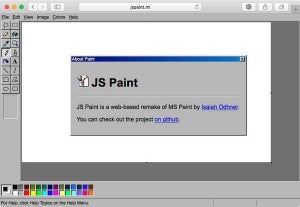 Microsoftペイントによく似たWebアプリ「JSPaint」