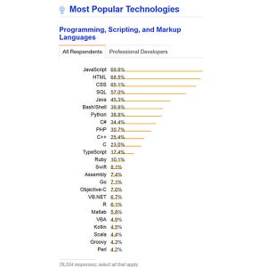 10万ユーザーを超える開発者調査「Stack Overflow Survey Results 2018」が発表