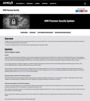 AMD、プロセッサ脆弱性Spectre V.2対策マイクロコードの提供開始