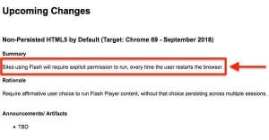Google、Chrome 69でFlash廃止へ向けた取り組みを前進