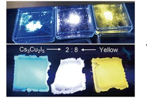 東工大、有害元素フリーの高効率青色発光体を開発
