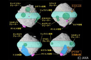 はやぶさ2のタッチダウン候補地は2カ所に、どちらが最適？