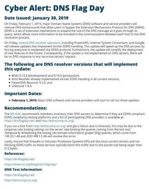 2月1日のDNSフラッグ・デーに注意、DNSが正しく動作しない場合も