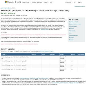 MS Exchange Serverに脆弱性、アップデート提供まで回避策を