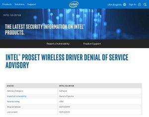 Intelプロダクトに複数の脆弱性、アップデート推奨