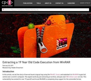 人気の圧縮・解凍ソフト「WinRAR」に脆弱性、アップデートを