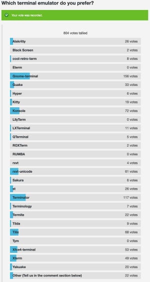 投票で決める「好きなLinuxターミナルアプリ」第1位は？