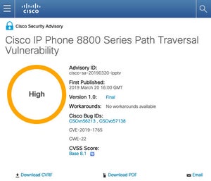 複数のシスコ製品に脆弱性、アップデートを