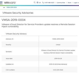 ESXiやWorkstationなど、VMwareの複数プロダクトに脆弱性