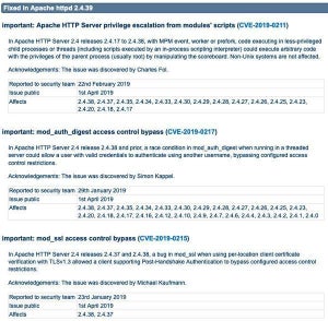 Apache HTTP Serverに脆弱性、アップデートを