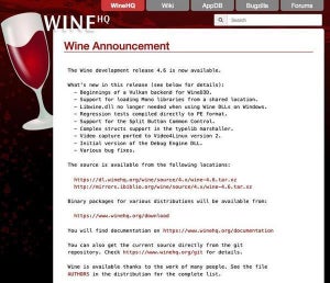 Wine 4.6登場、ゲーム改善へ向けた動き