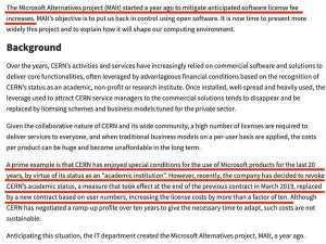 CERN、1年前からコスト軽減に向けMicrosoft製品からOSSに移行開始