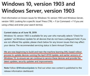 Windows 10、機械学習ベースロールアウトプロセスのビルドを開始