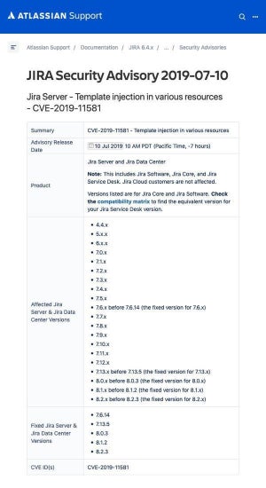 Jira Serverに脆弱性、アップデートを