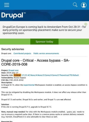 Drupalに脆弱性、アップデートを