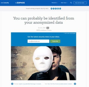 どのくらいの情報で個人を特定できるのか？ - sophos naked security