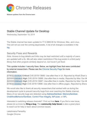 Chromeに重大な脆弱性、アップデートを