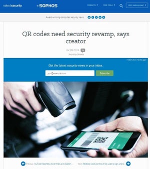 QRコードのさらなるセキュリティをみんなで考えよう - Sophos naked security