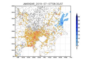 ワイパーの稼働状況と気象データから周辺の状況を把握する実証