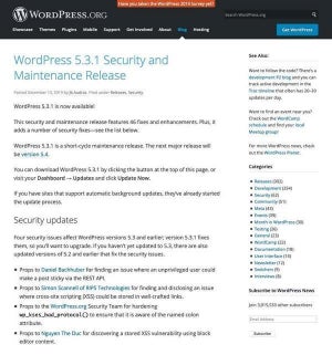WordPressに脆弱性、アップデートを