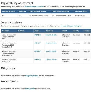 SharePoint Serverに脆弱性、緊急アップデートあり