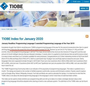 C言語がTIOBEの2019年言語アワードを受賞した理由とは？