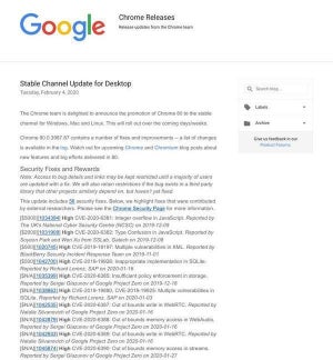 Google Chromeに脆弱性、アップデートを