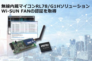 ルネサスの無線内蔵1チップマイコンソリューション、Wi-SUN FAN認証を取得