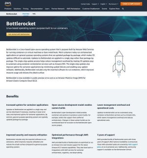 AWS、コンテナに特化したLinuxベースOS「Bottlerocket」発表