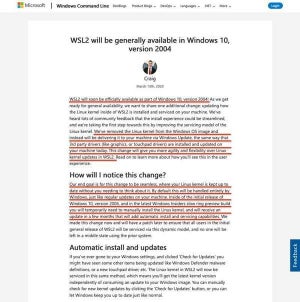 マイクロソフト、WSL 2のLinuxカーネルWindows Update経由でアップデート