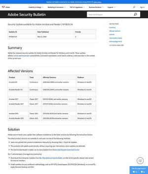 Adobe AcrobatとReaderなどに緊急の脆弱性、すぐにアップデートを