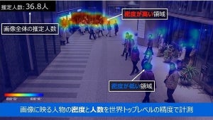 東芝、一般的なPCで群集の人数をカウントし密度マップを作成するAIを開発