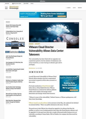 VMware Cloud Directorの脆弱性、データセンター乗っ取り招く危険性