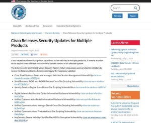 シスコシステムズ、複数の製品に対するセキュリティアップデートをリリース