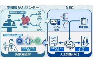 愛知県がんセンターとNEC、AIを活用したがん免疫療法の共同研究を開始